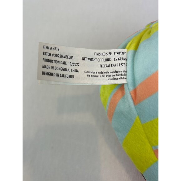 Moosh-Moosh Ladybug Plush Soft Multicolor Stripes Dots 8" Stuffed Animal - Picture 4 of 9